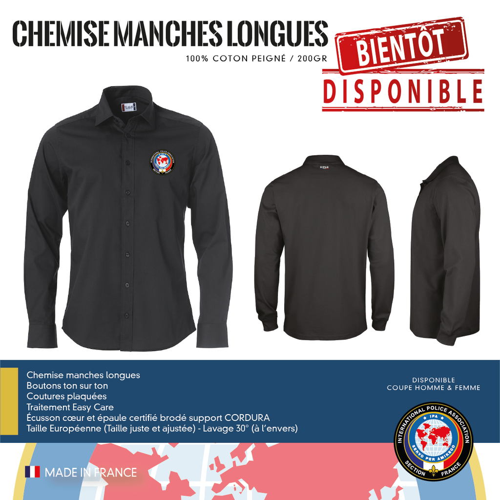 Chemise Manches Longues IPA FRANCE
