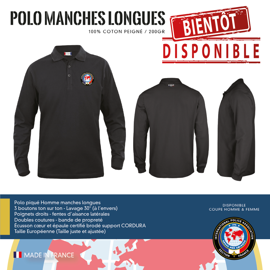 Polo Manches Longues IPA FRANCE