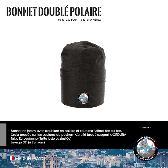 Bonnet Doublé Polaire Amicale BAC Sud Marseille
