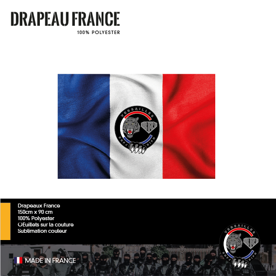 Drapeau France 150x90cm BRI Versailles
