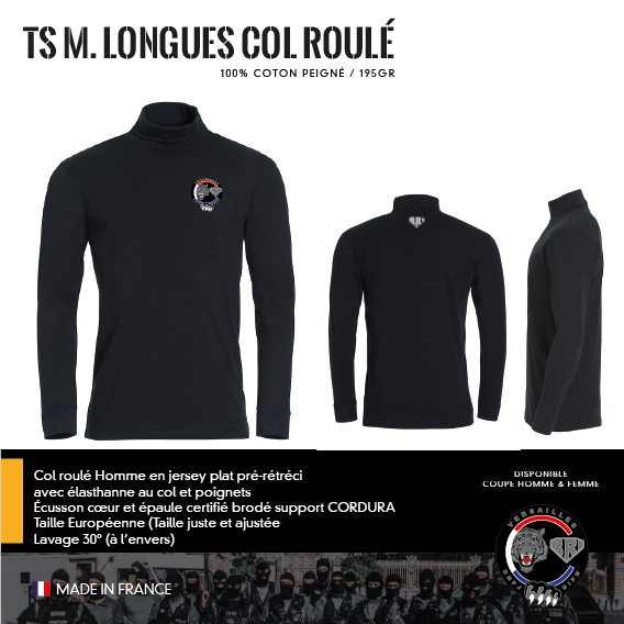 T-Shirt Manches Longues Col Roulé BRI Versailles