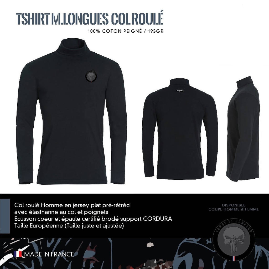 T-shirt Manches Longues Col Roulé PUNISHER