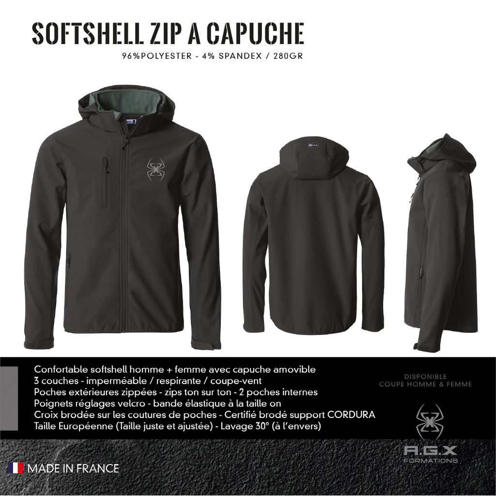 Softshell Zip à Capuche AGX