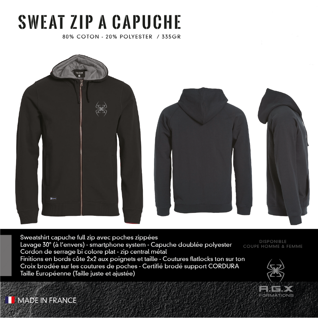 Sweat Zip à Capuche AGX