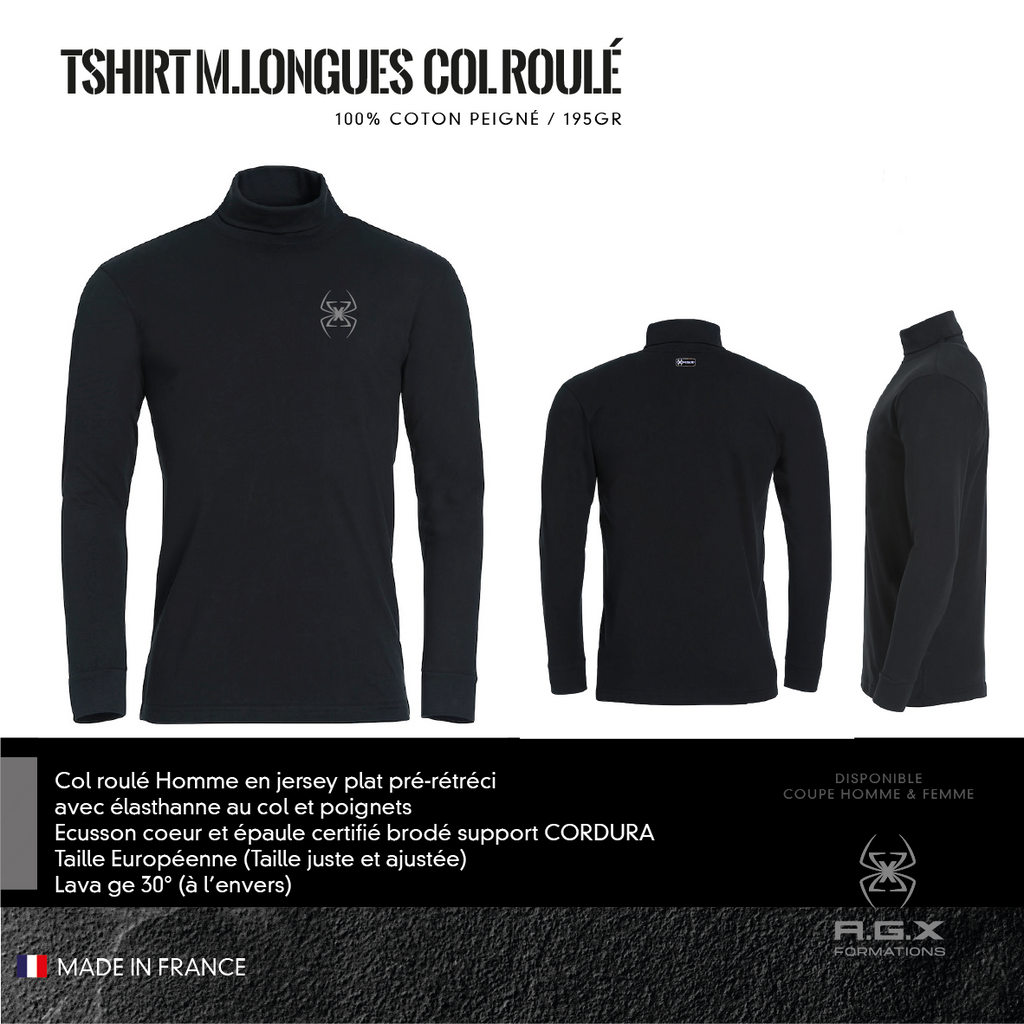 T-Shirt Manches Longues Col Roulé AGX