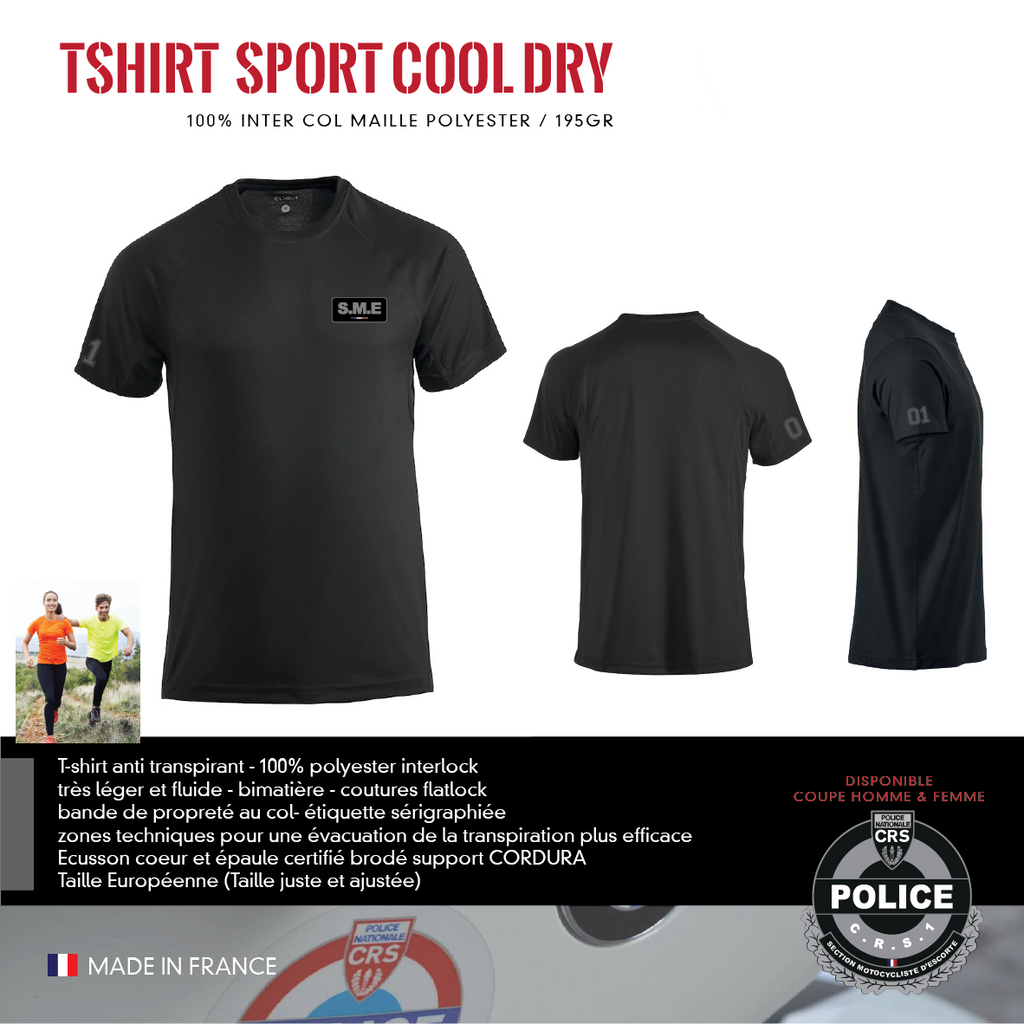 T-Shirt Sport Cool Dry SME CRS1