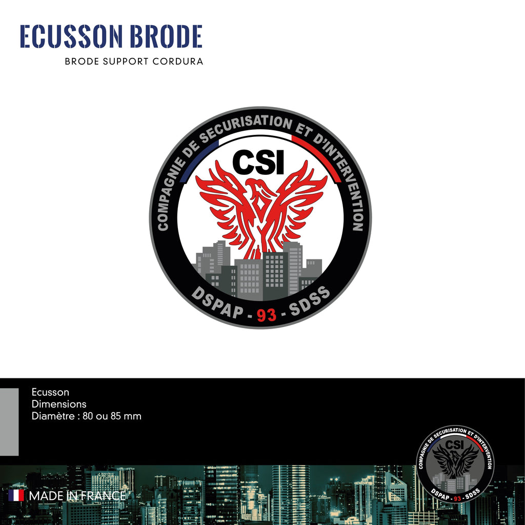 Ecusson Brodé Couleur CSI 93