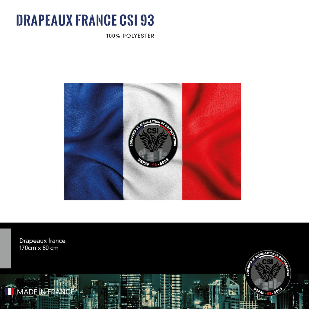 Drapeau France 150x90cm CSI 93