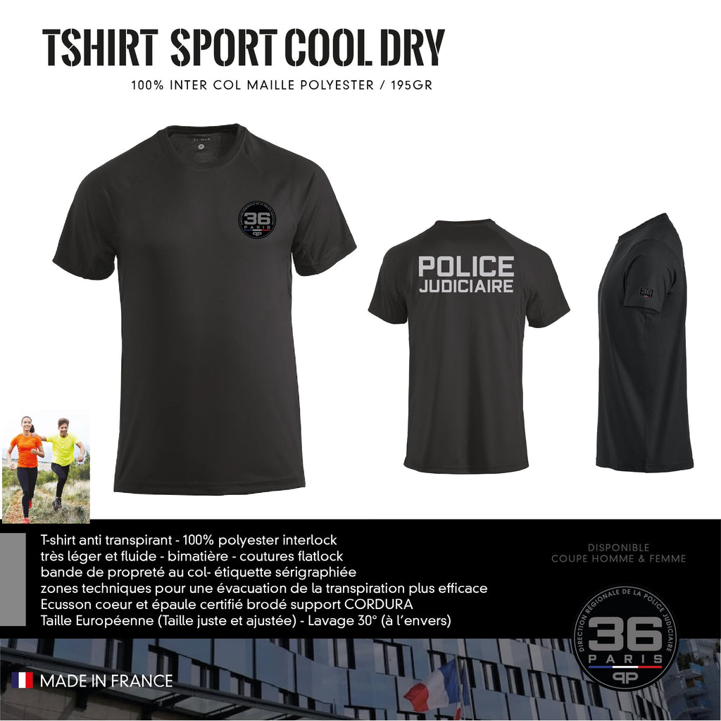 T-Shirt Sport Cool Dry 36 PARIS (APJP-DRPJ)