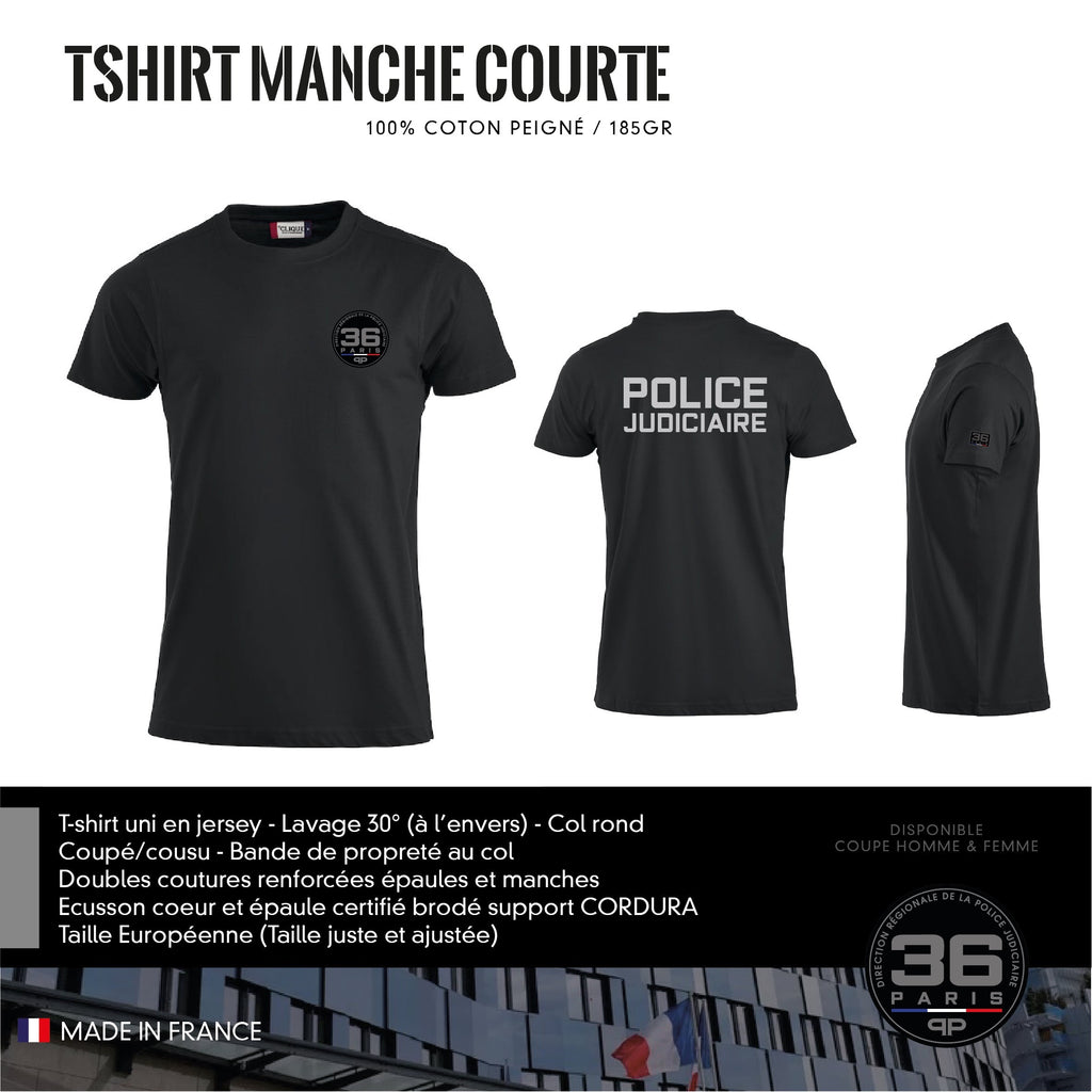 T-Shirt Manches Courtes 36 PARIS (APJP-DRPJ)
