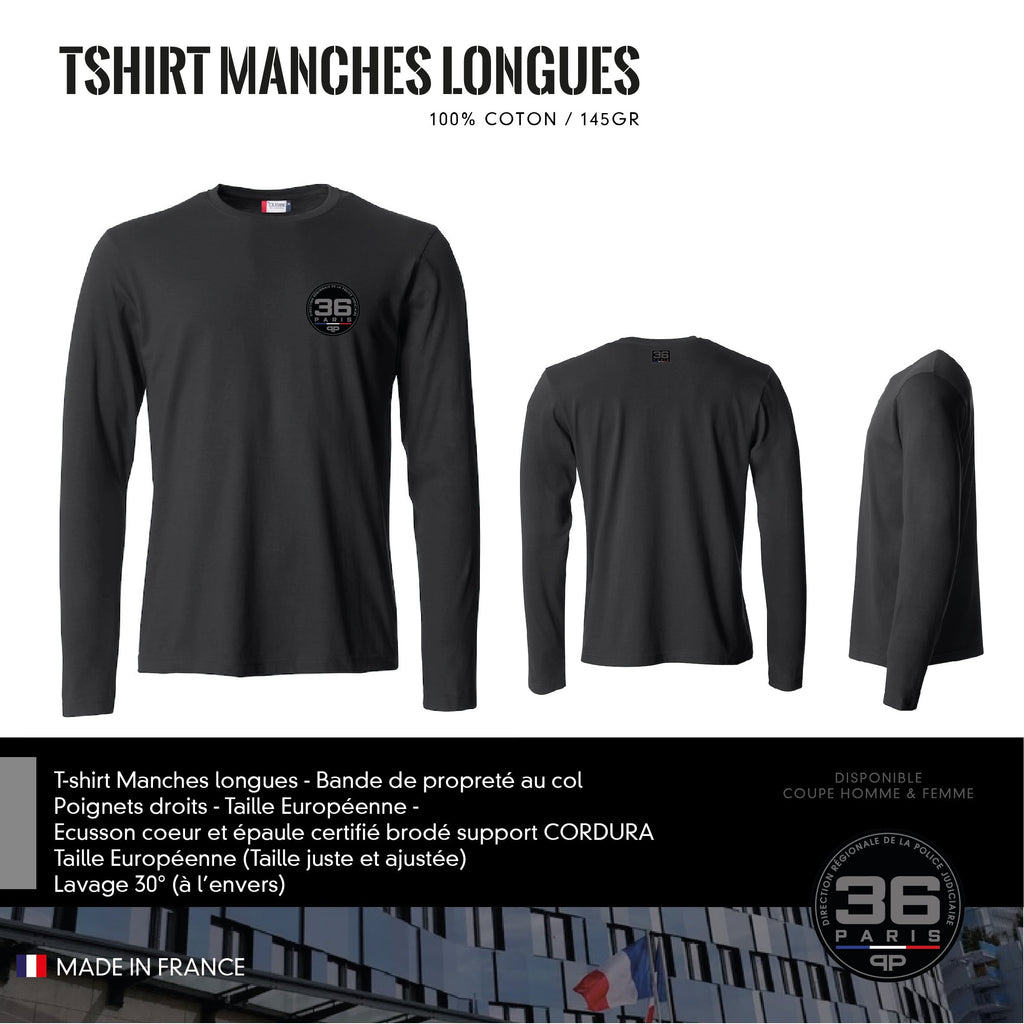 T-Shirt Manches Longues 36 PARIS (APJP-DRPJ)