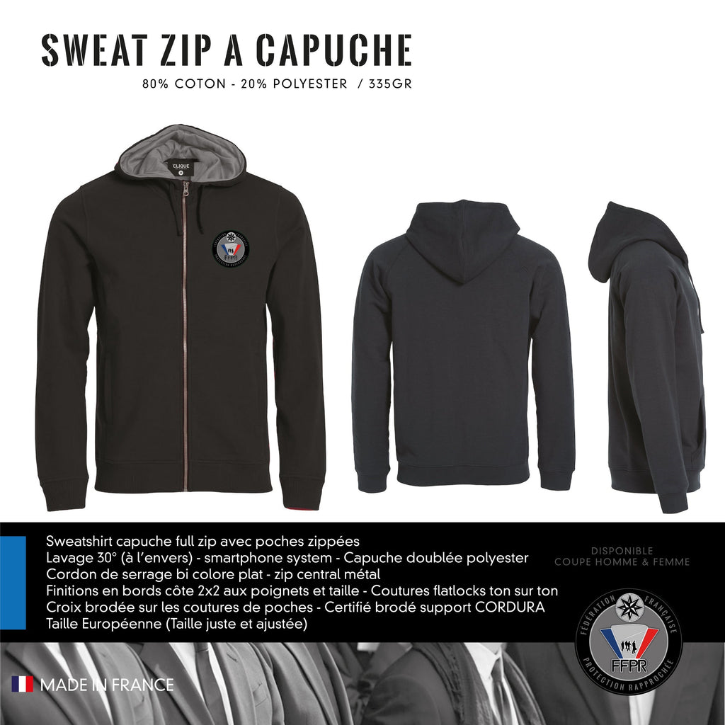 Sweat Zip à Capuche FFPR