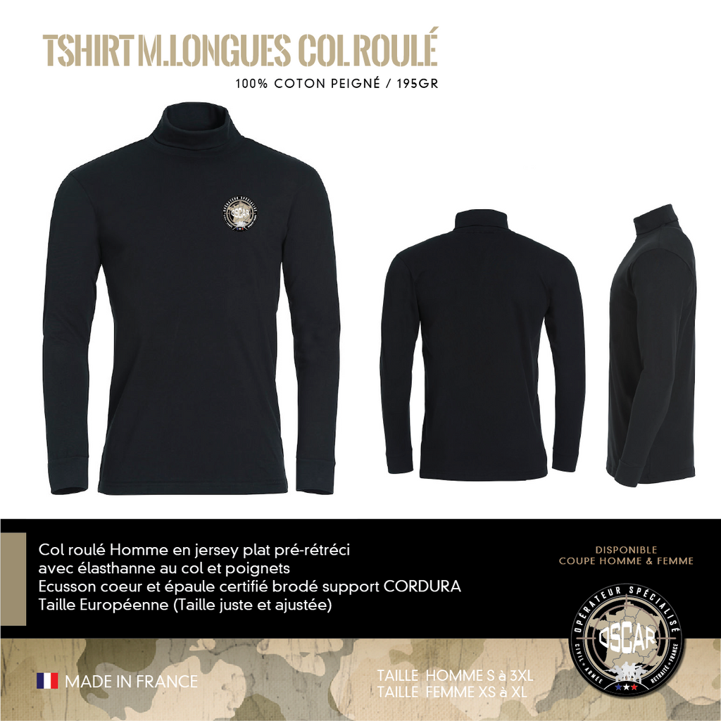 T-Shirt Manches Longues Col Roulé OSCAR