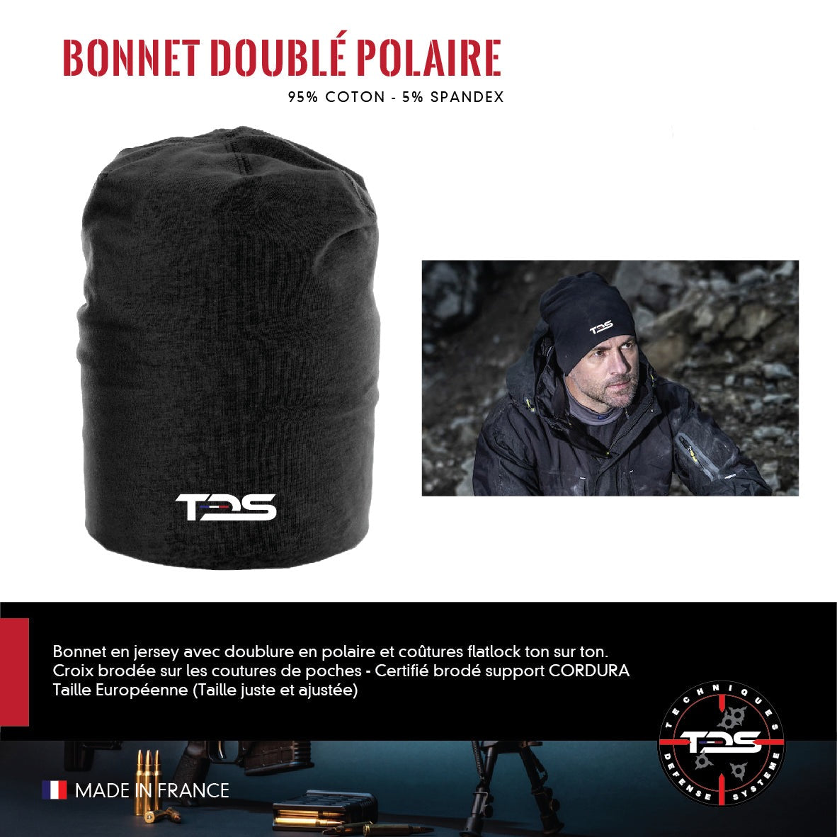 Bonnet doublé polaire  Contact ADD ON TEXTILE