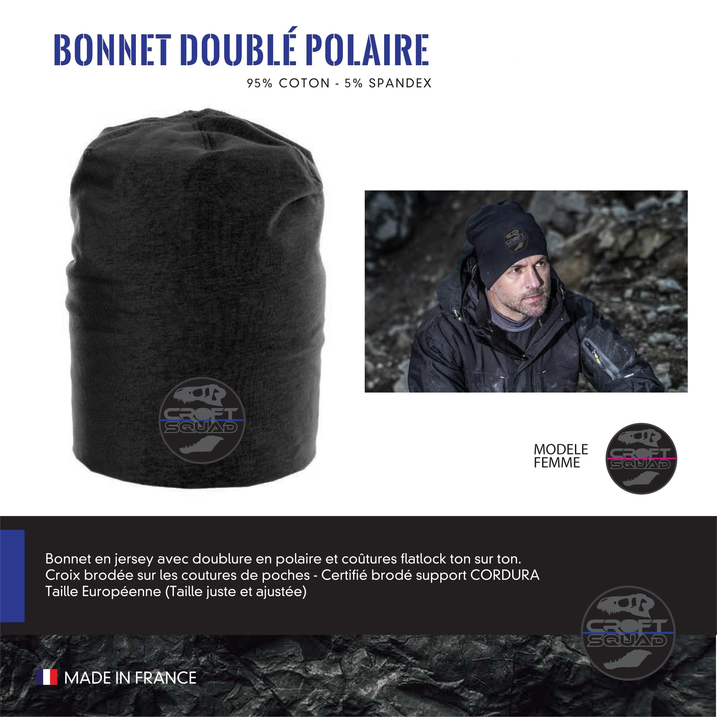 Bonnet Doublé Polaire CROFT SQUAD – Goodies Cop