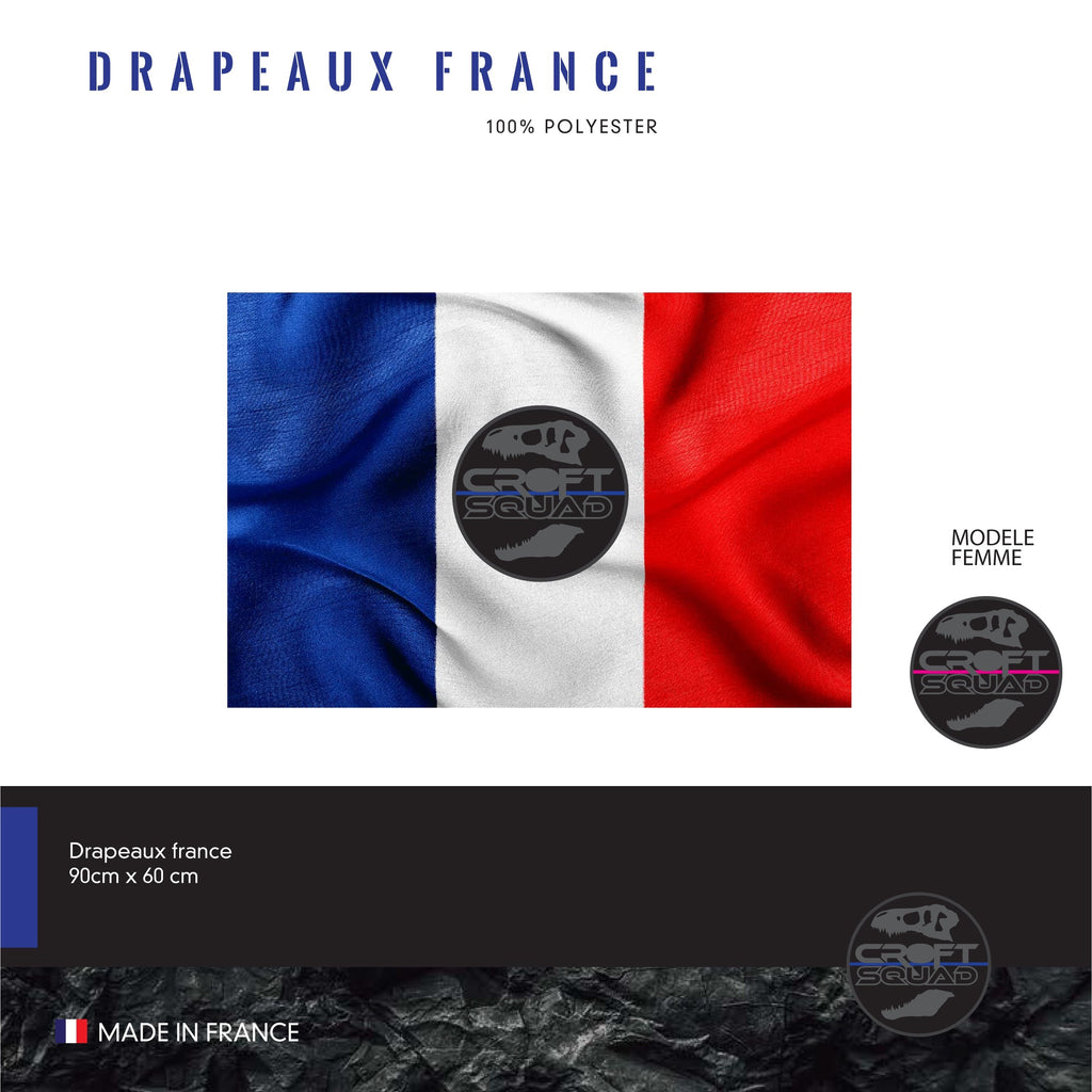Drapeau France 150x90cm CROFT SQUAD