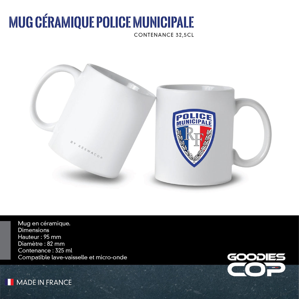Mug Céramique 32,5CL Police  Municipale
