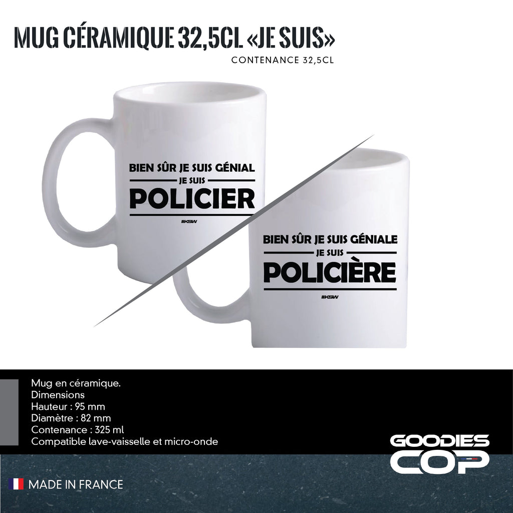 Mug Céramique 32,5 cl "Je suis Policier"